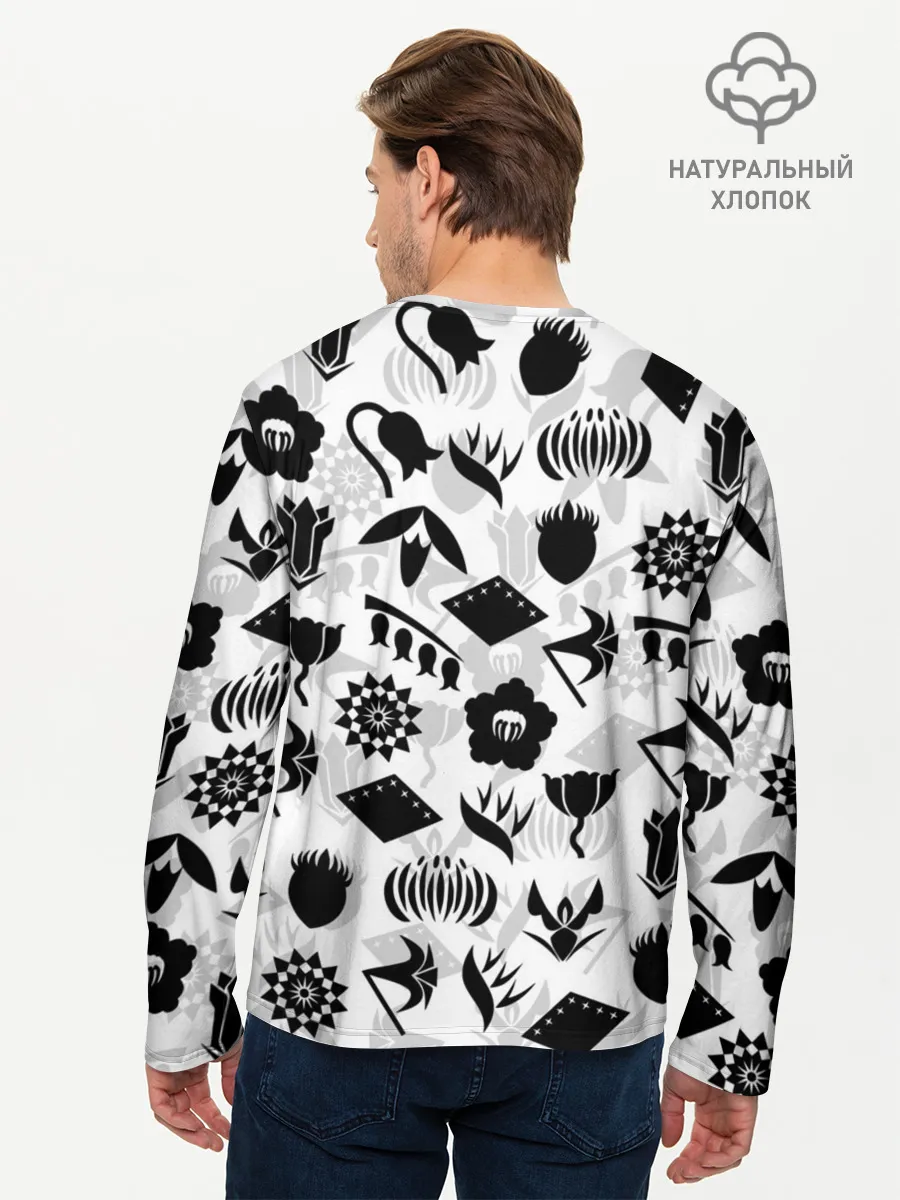 Мужской лонгслив базовый / БЛИЧ КАПИТАНЫ ГОТЕЙ 13 ЭМБЛЕМЫ