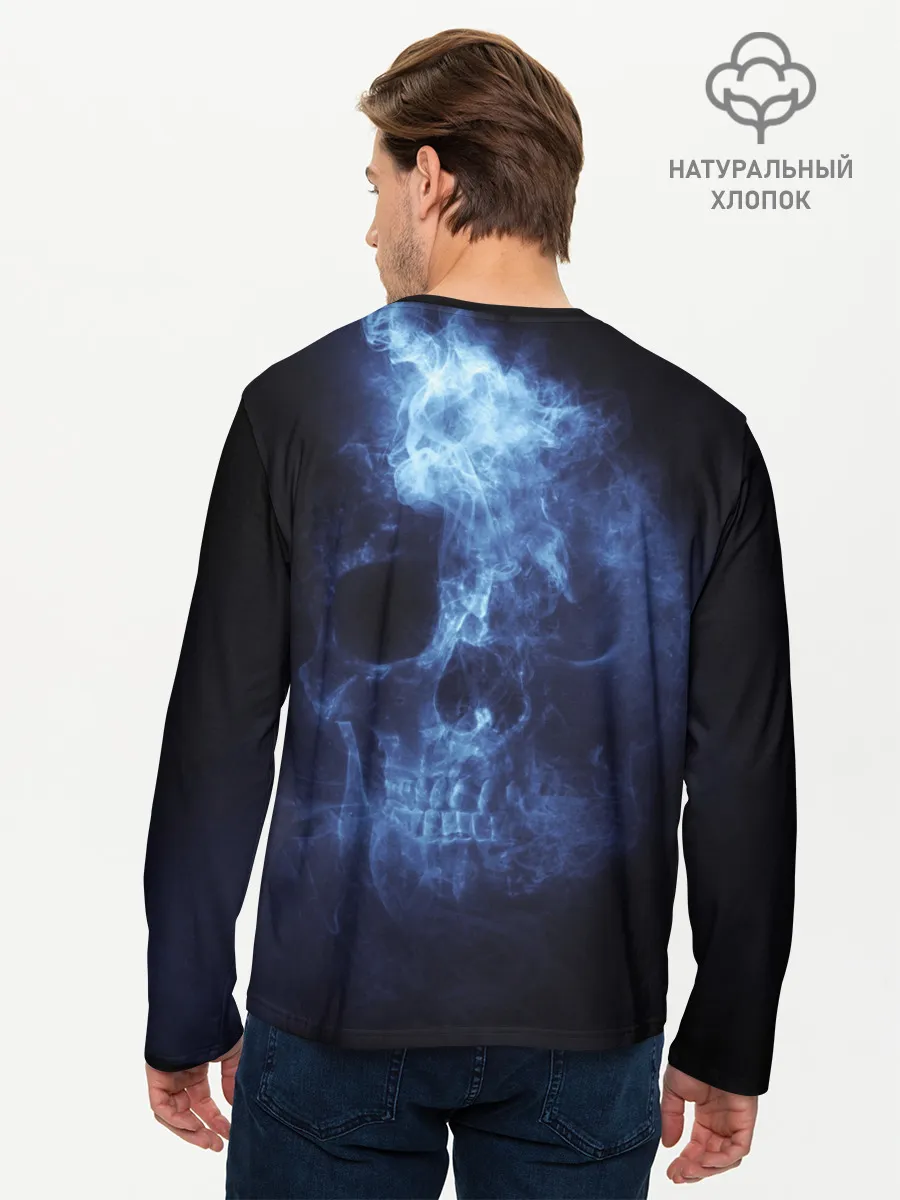 Мужской лонгслив базовый / Призрачный череп