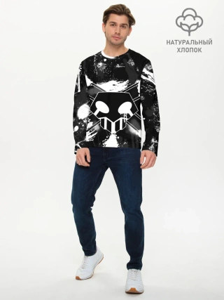 Мужской лонгслив базовый / БЛИЧ ШИНИГАМИ ЛОГО НА СПИНЕ