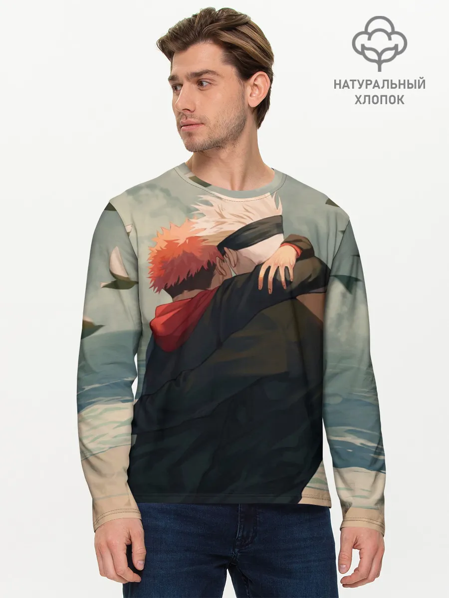 Мужской лонгслив базовый / Hug | Jujutsu kai