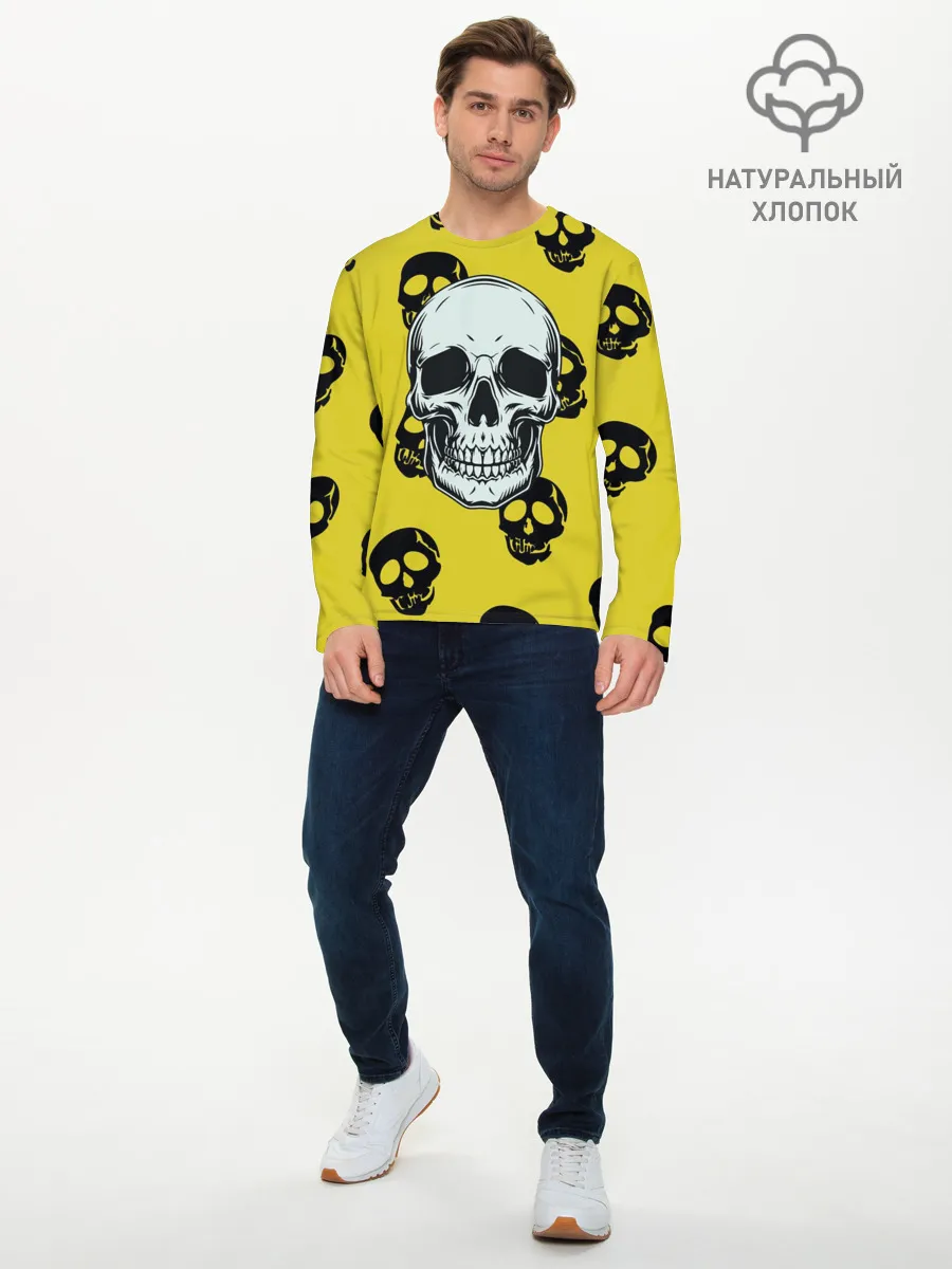 Мужской лонгслив базовый / Yellow Skulls