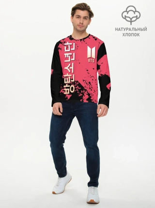 Мужской лонгслив базовый / BTS LOGO / БТС ЛОГОТИП