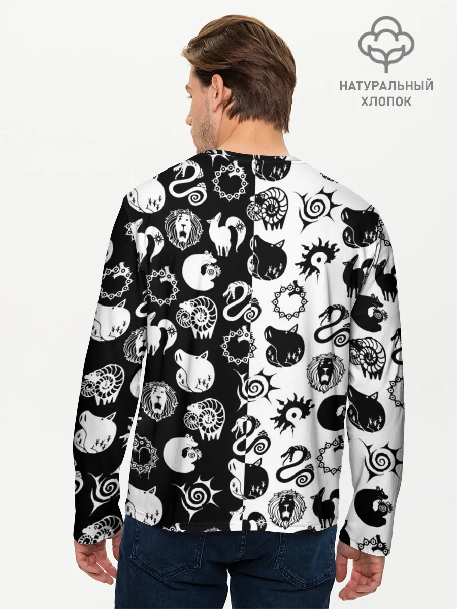 Мужской лонгслив базовый / ЭМБЛЕМЫ 7 СМЕРТНЫХ ГРЕХОВ