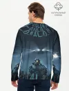 Мужской лонгслив базовый / Halo calligraphy