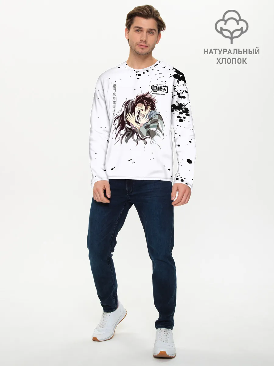 Мужской лонгслив базовый / Танджиро и Незуко Камадо