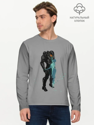 Мужской лонгслив базовый / Кибер любовь