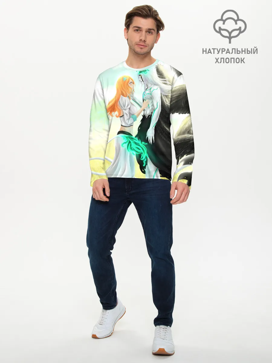 Мужской лонгслив базовый / Bleach Grimmjow and Orihime