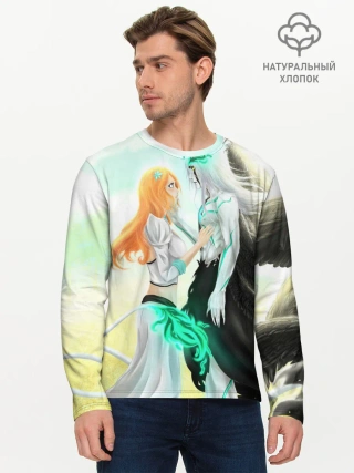 Мужской лонгслив базовый / Bleach Grimmjow and Orihime