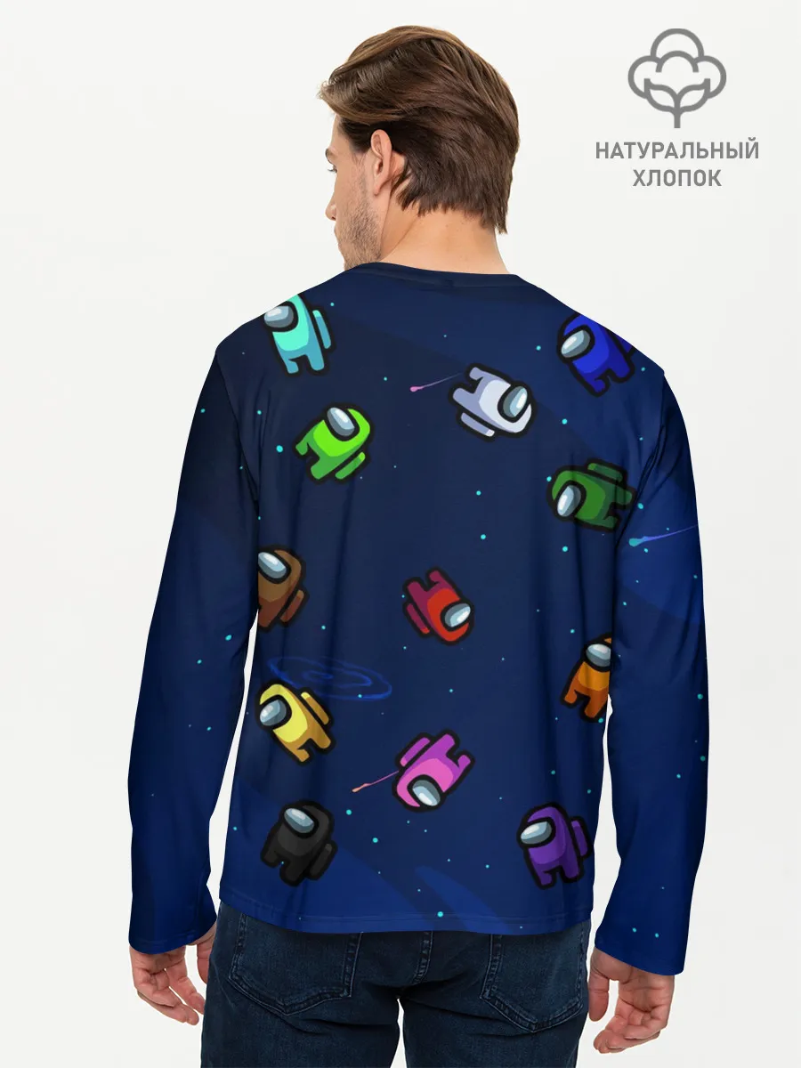 Мужской лонгслив базовый / ПОЕХАЛИ АМОНГ АС | AMONG US