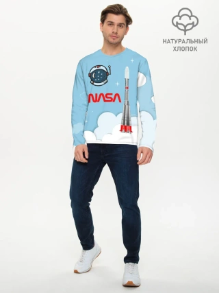 Мужской лонгслив базовый / Mission NASA