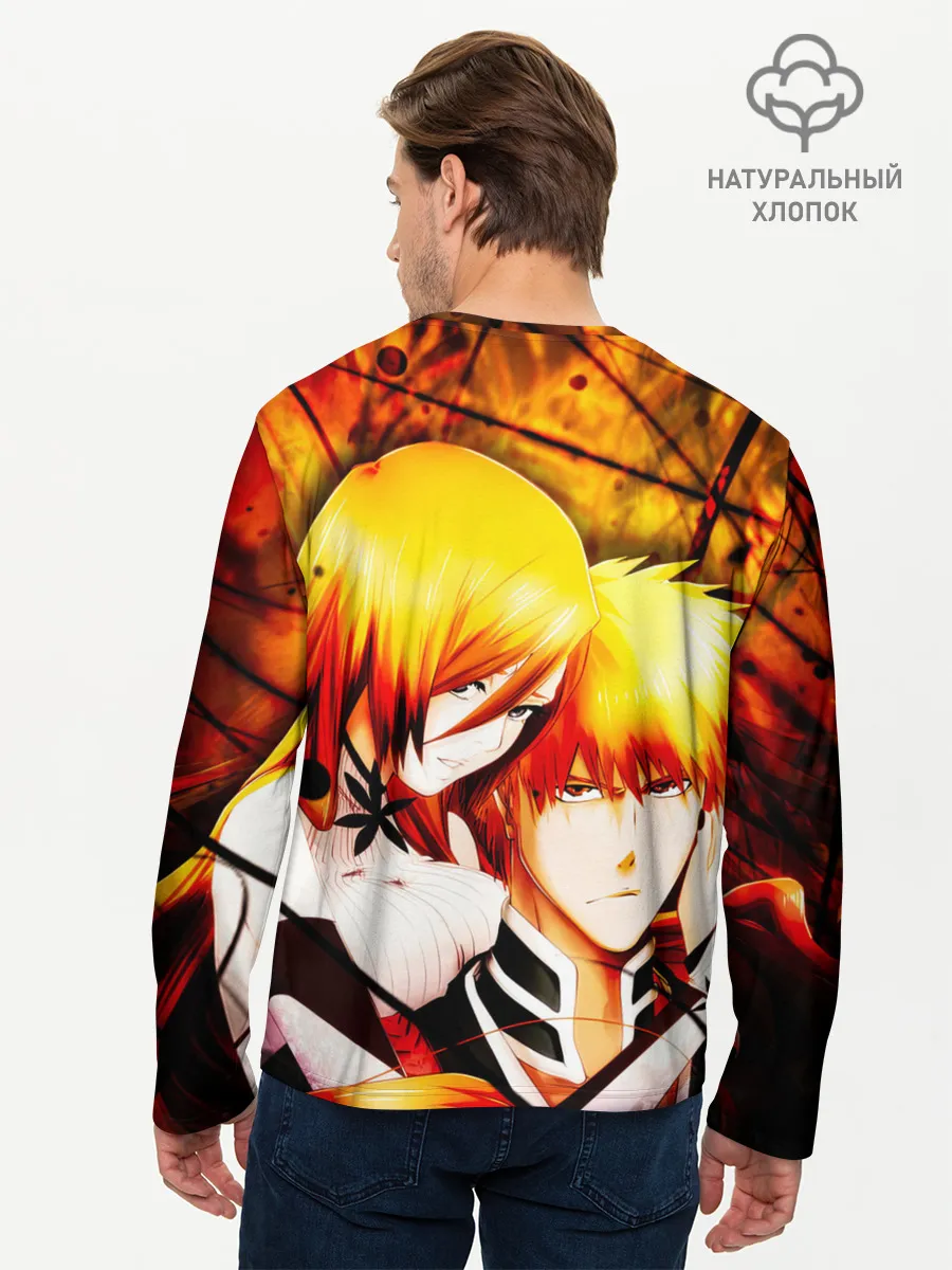 Мужской лонгслив базовый / Ичиго Куросаки и Орихиме Иноуэ