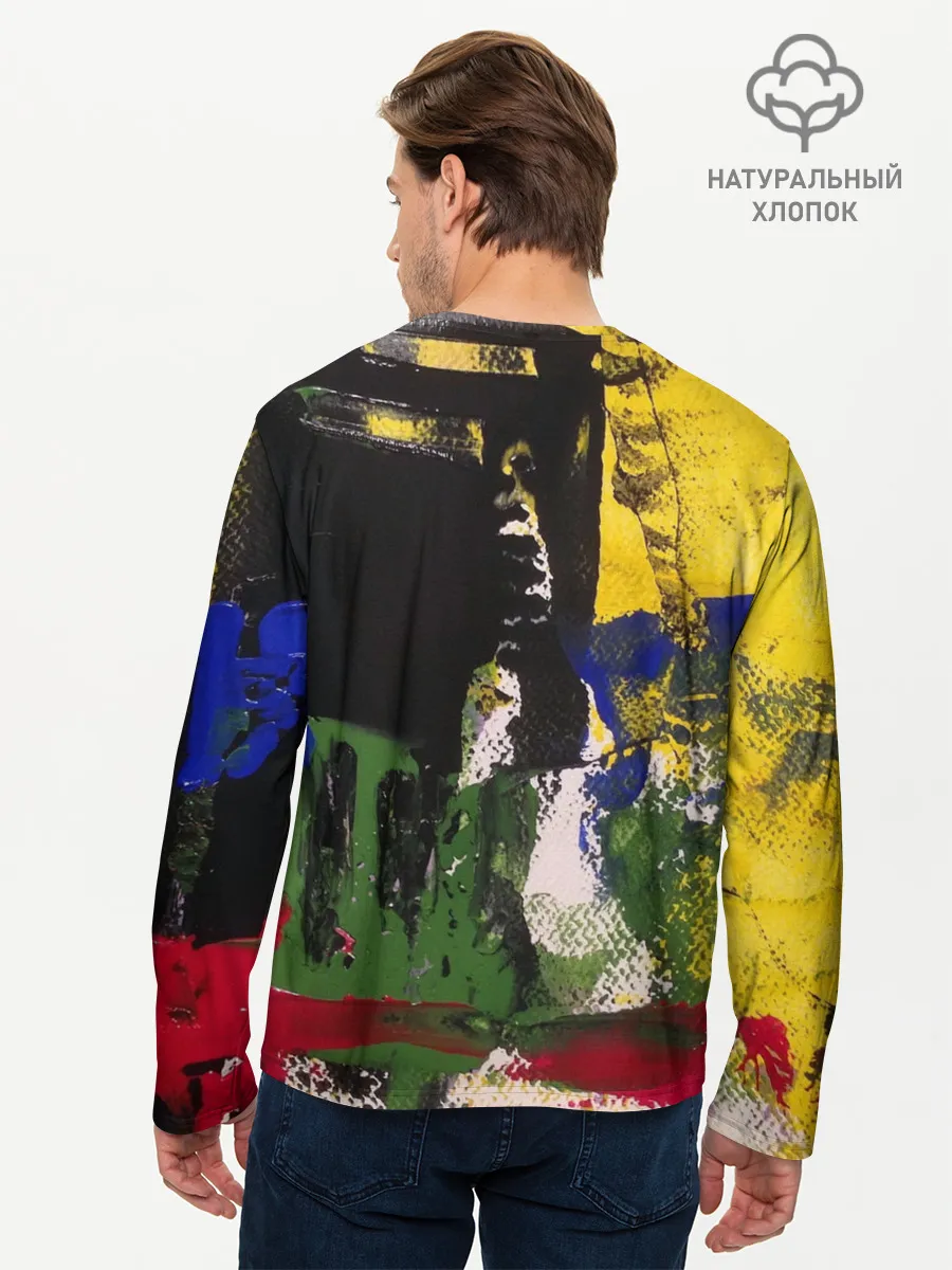 Мужской лонгслив базовый / Мазок художника!