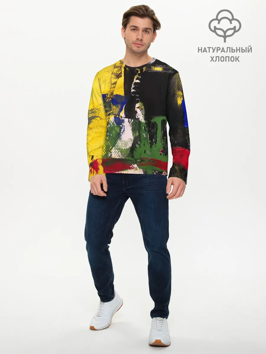 Мужской лонгслив базовый / Мазок художника!