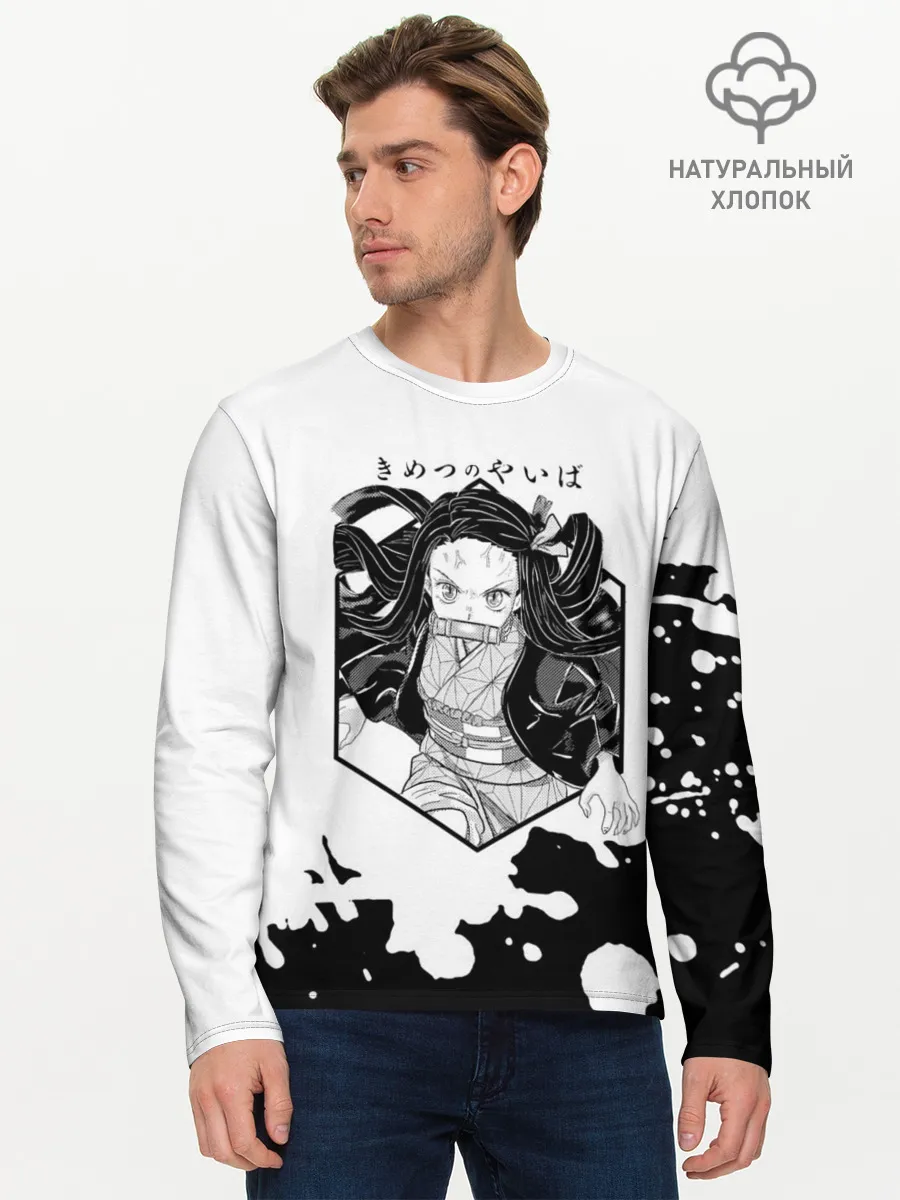 Мужской лонгслив базовый / Nezuko Kamado Kimetsu no Yaiba