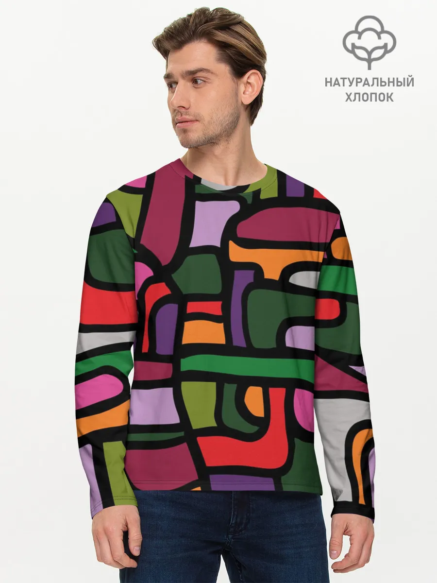 Мужской лонгслив базовый / Ретро