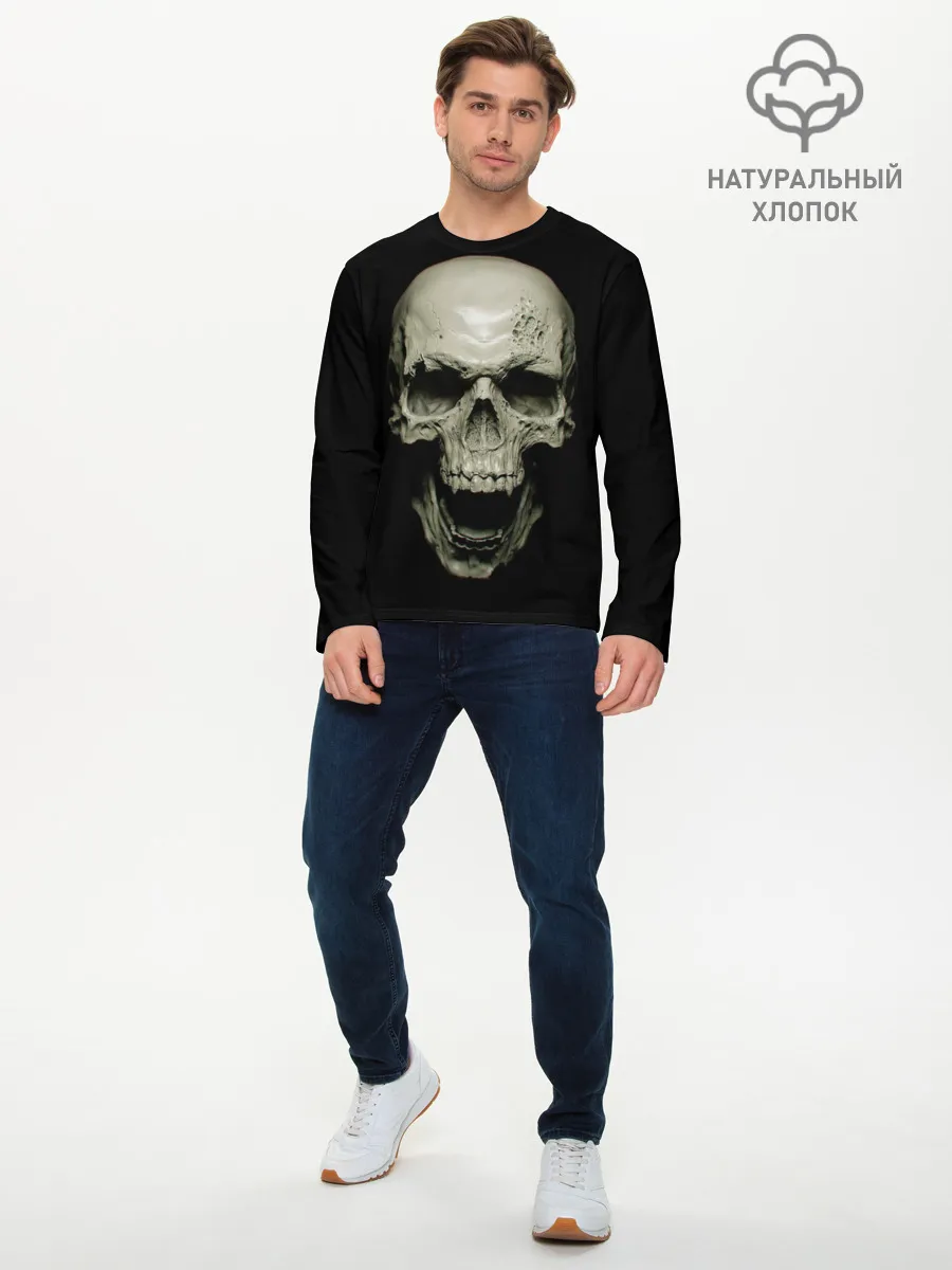 Мужской лонгслив базовый / SKULL