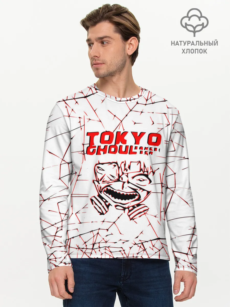 Мужской лонгслив базовый / tokyo - ghoul