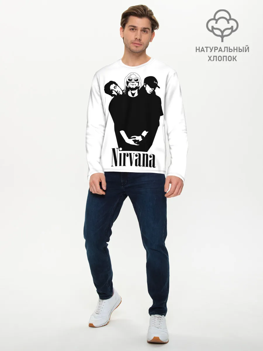 Мужской лонгслив базовый / Nirvana Группа