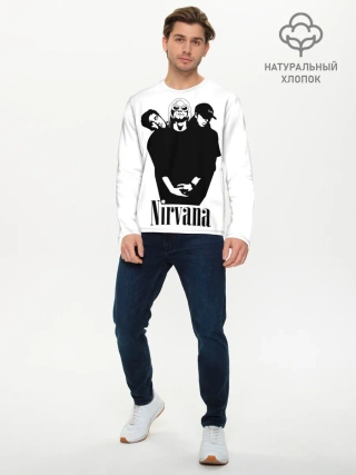 Мужской лонгслив базовый / Nirvana Группа