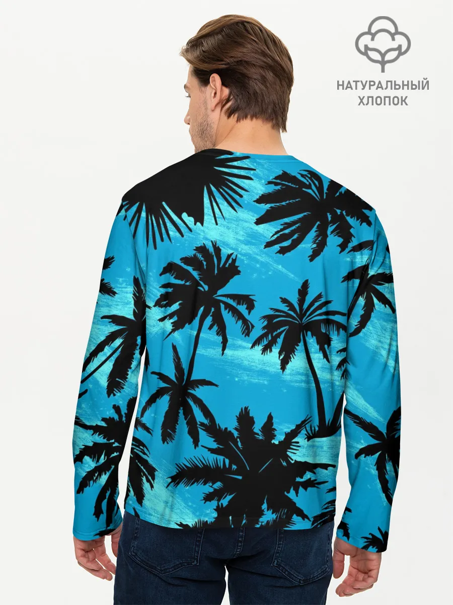 Мужской лонгслив базовый / Пальмы в Горизонте