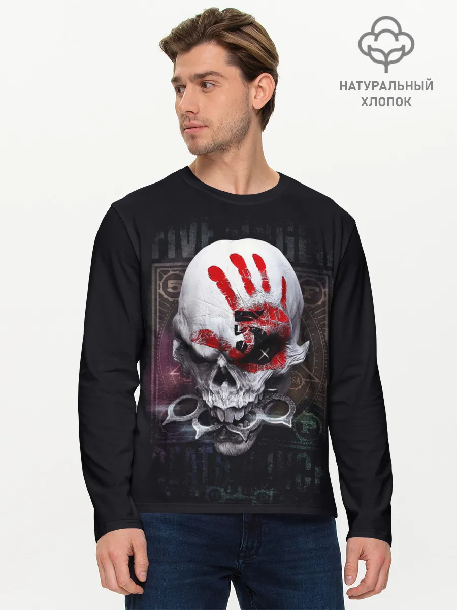 Мужской лонгслив базовый / Damage Skull
