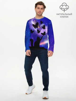 Мужской лонгслив базовый / КотоКосмос