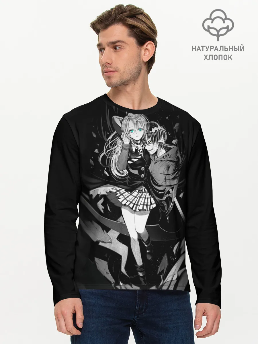 Мужской лонгслив базовый / ангелы смерти