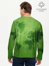 Мужской лонгслив базовый / Карта мира