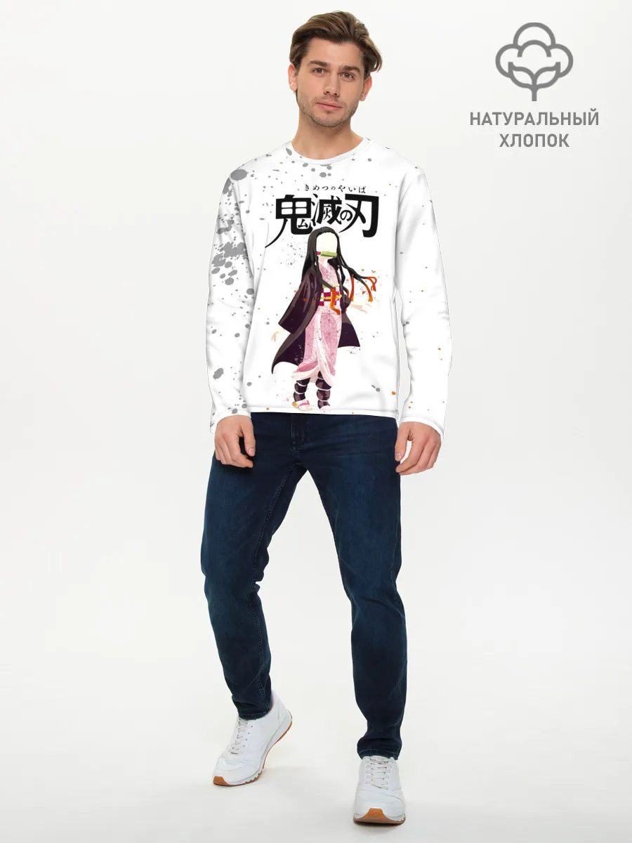 Мужской лонгслив базовый / Nezuko Kamado Kimetsu no Yaiba