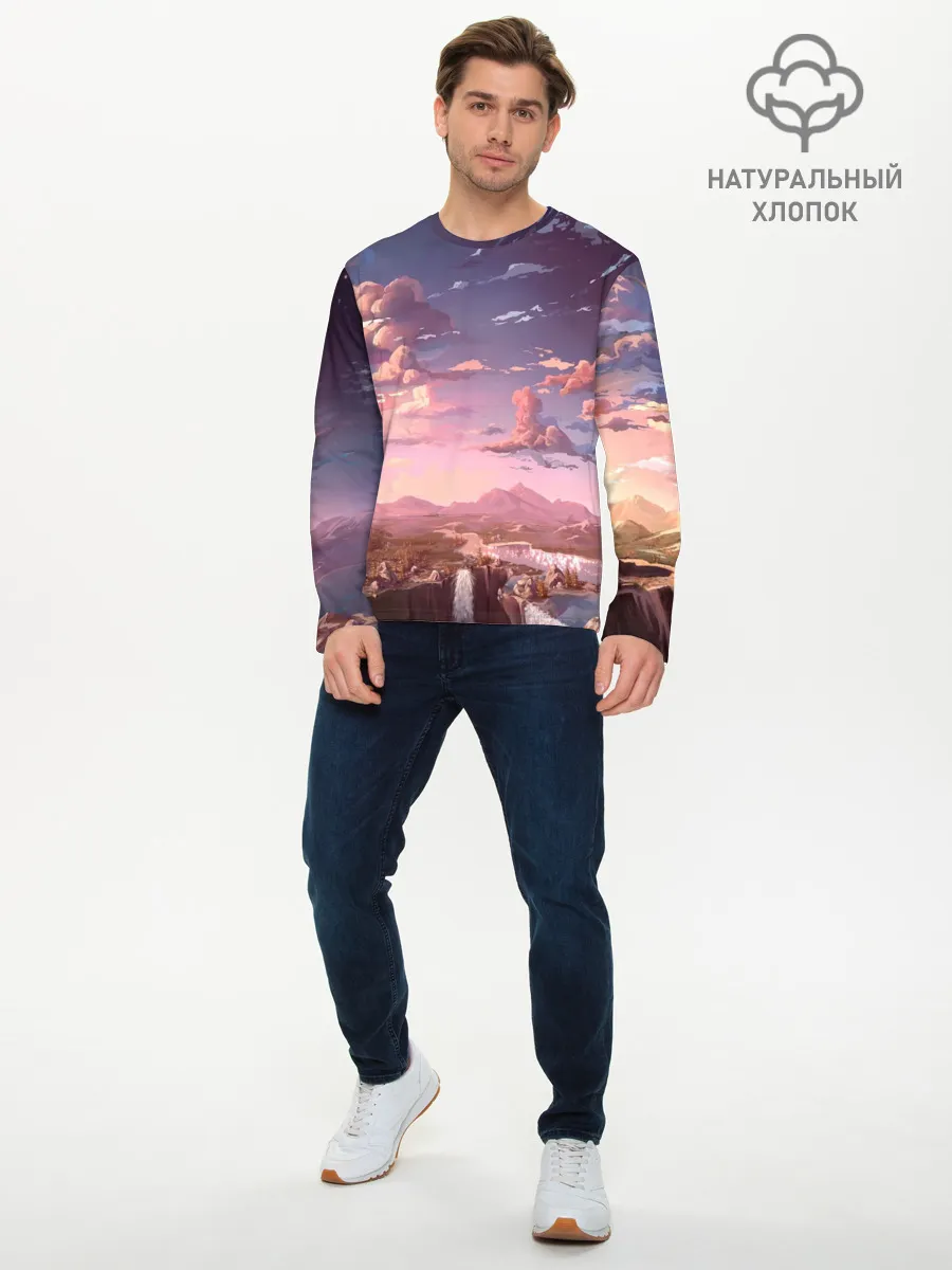 Мужской лонгслив базовый / Долина