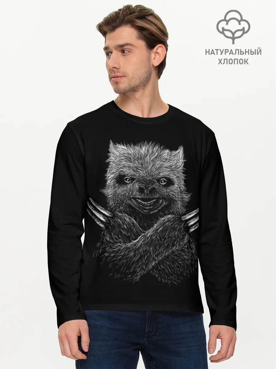 Мужской лонгслив базовый / Росомаха