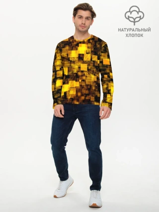 Мужской лонгслив базовый / Неоновый взрыв