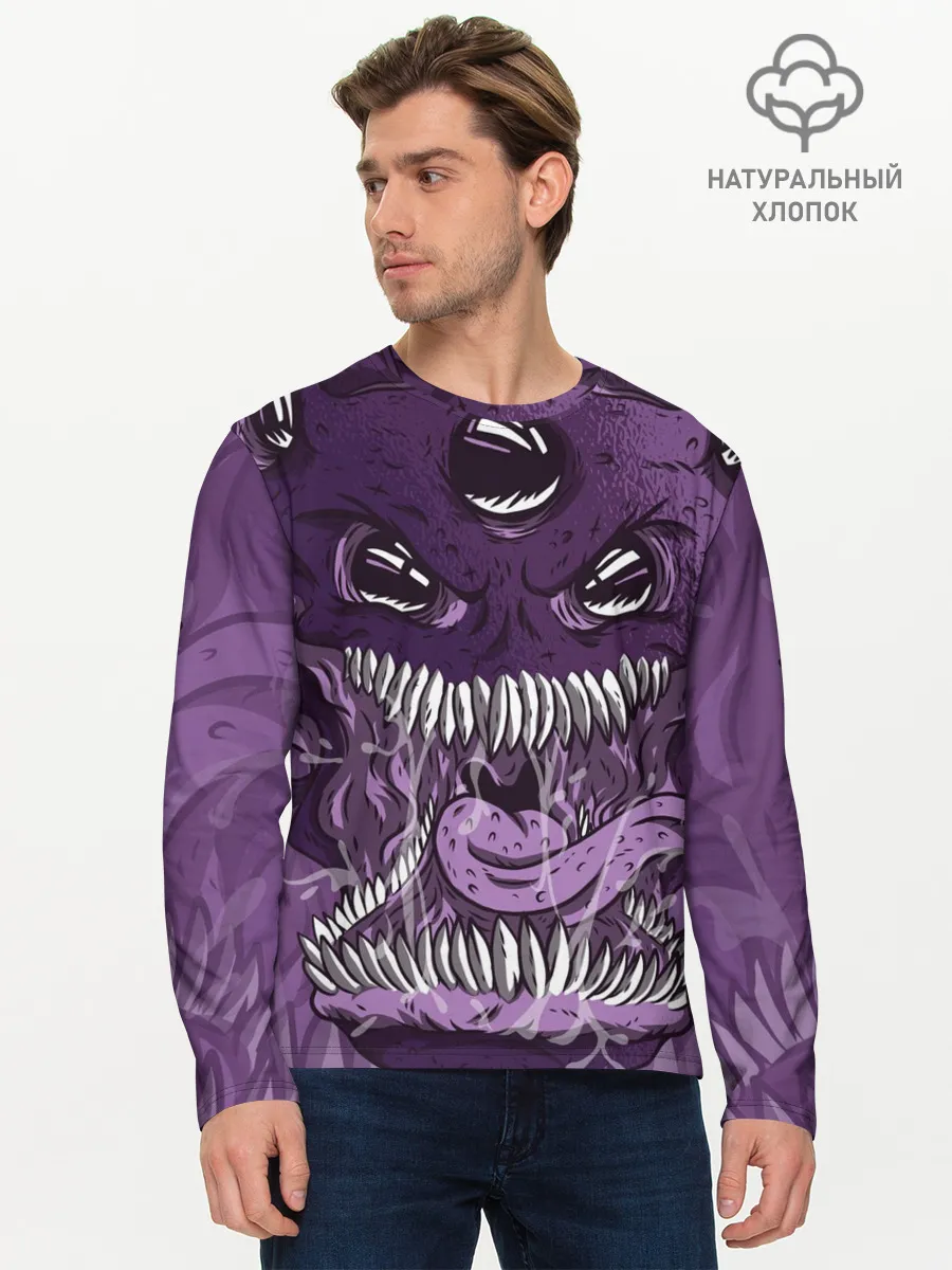 Мужской лонгслив базовый / Инопланетное чудовище