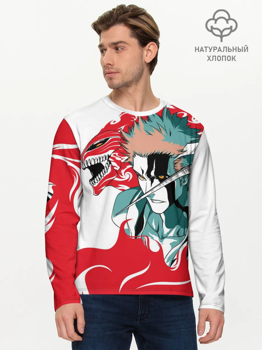 Мужской лонгслив базовый / ИЧИГО ДЕМОН | BLEACH | БЛИЧ