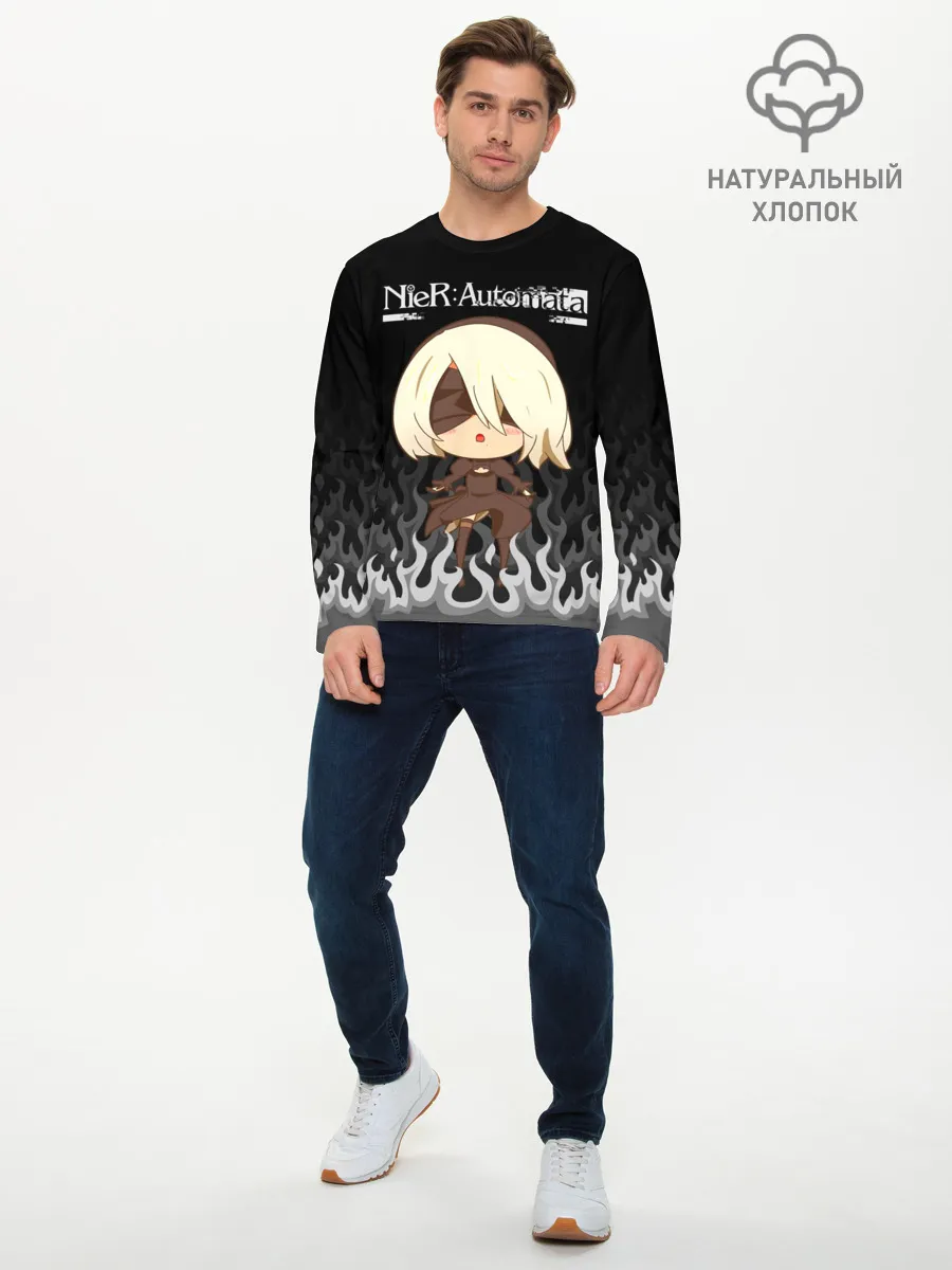 Мужской лонгслив базовый / NIER AUTOMATA