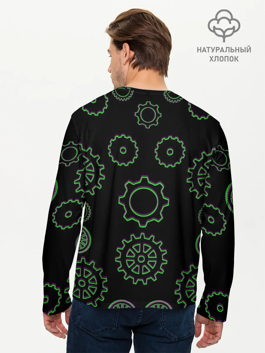 Мужской лонгслив базовый / Gears steampunk