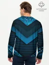 Мужской лонгслив базовый / 3D luxury blue abstract