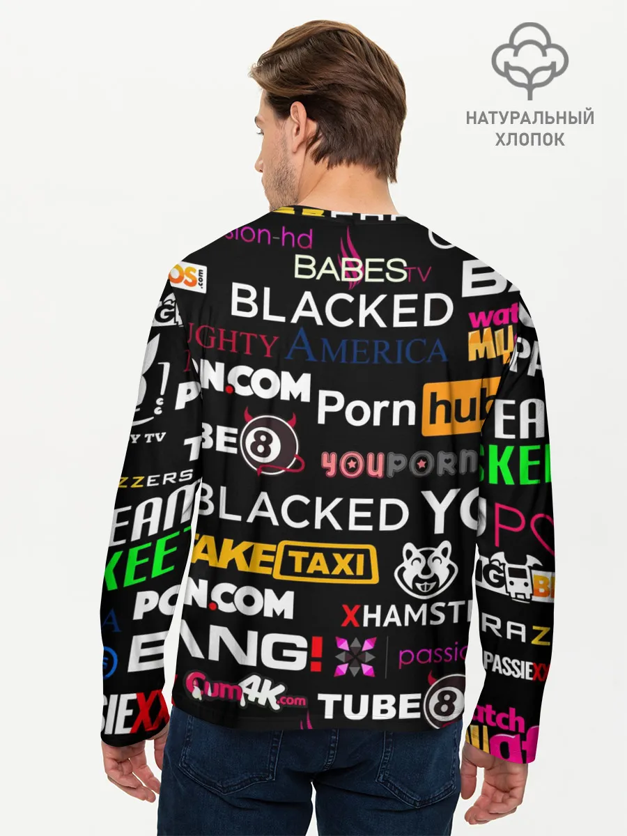 Мужской лонгслив базовый / ПОРНОСТУДИИ / PORN STUDIO