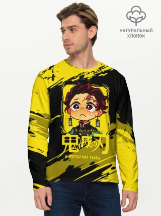 Мужской лонгслив базовый / Танджиро Камадо Kimetsu no Yaiba