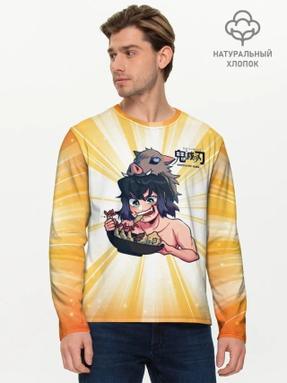 Мужской лонгслив базовый / Иноске Хашибира Kimetsu no Yaiba