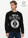 Мужской лонгслив базовый / TRUST NO BANK BITCOIN