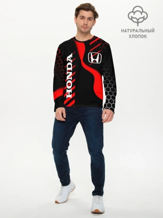 Мужской лонгслив базовый / HONDA / ХОНДА / СПОРТ