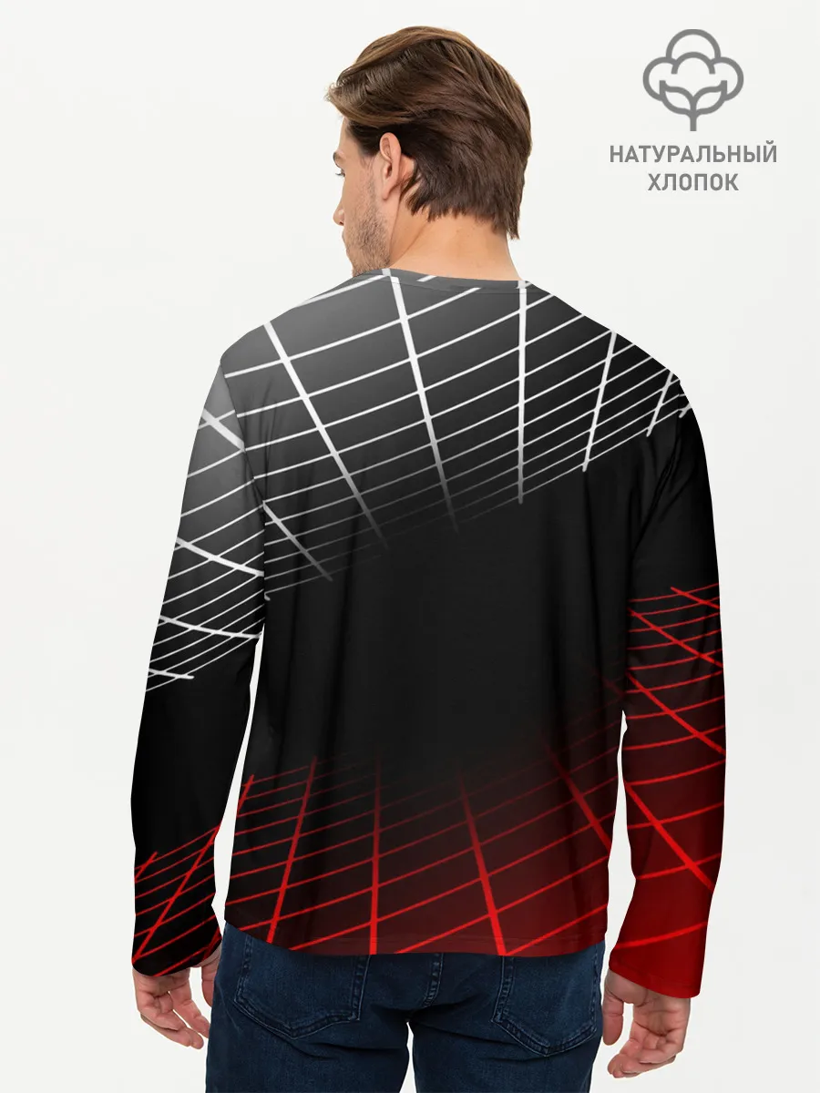 Мужской лонгслив базовый / HONDA / ХОНДА / СЕТКА