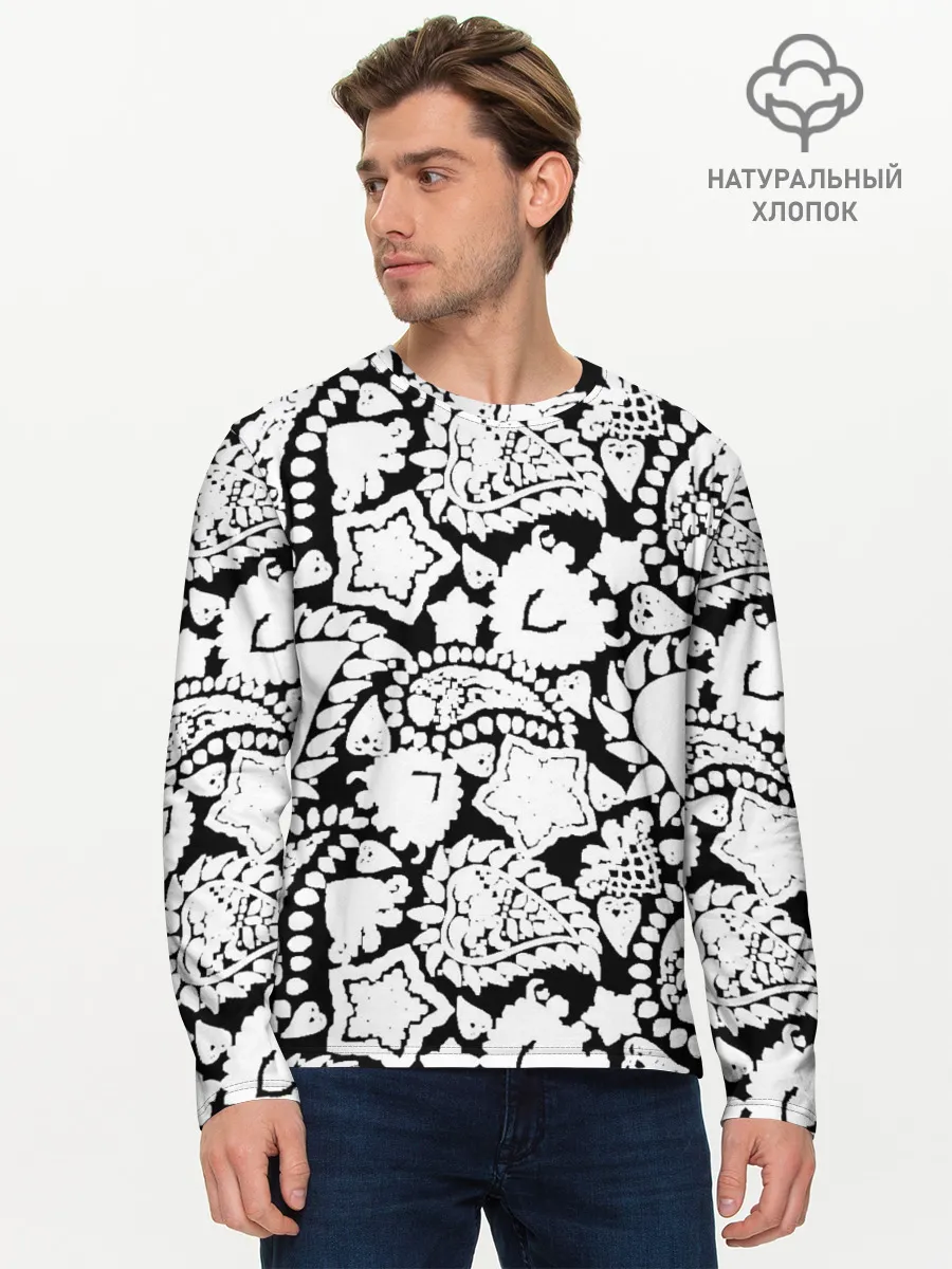 Мужской лонгслив базовый / Фракталы