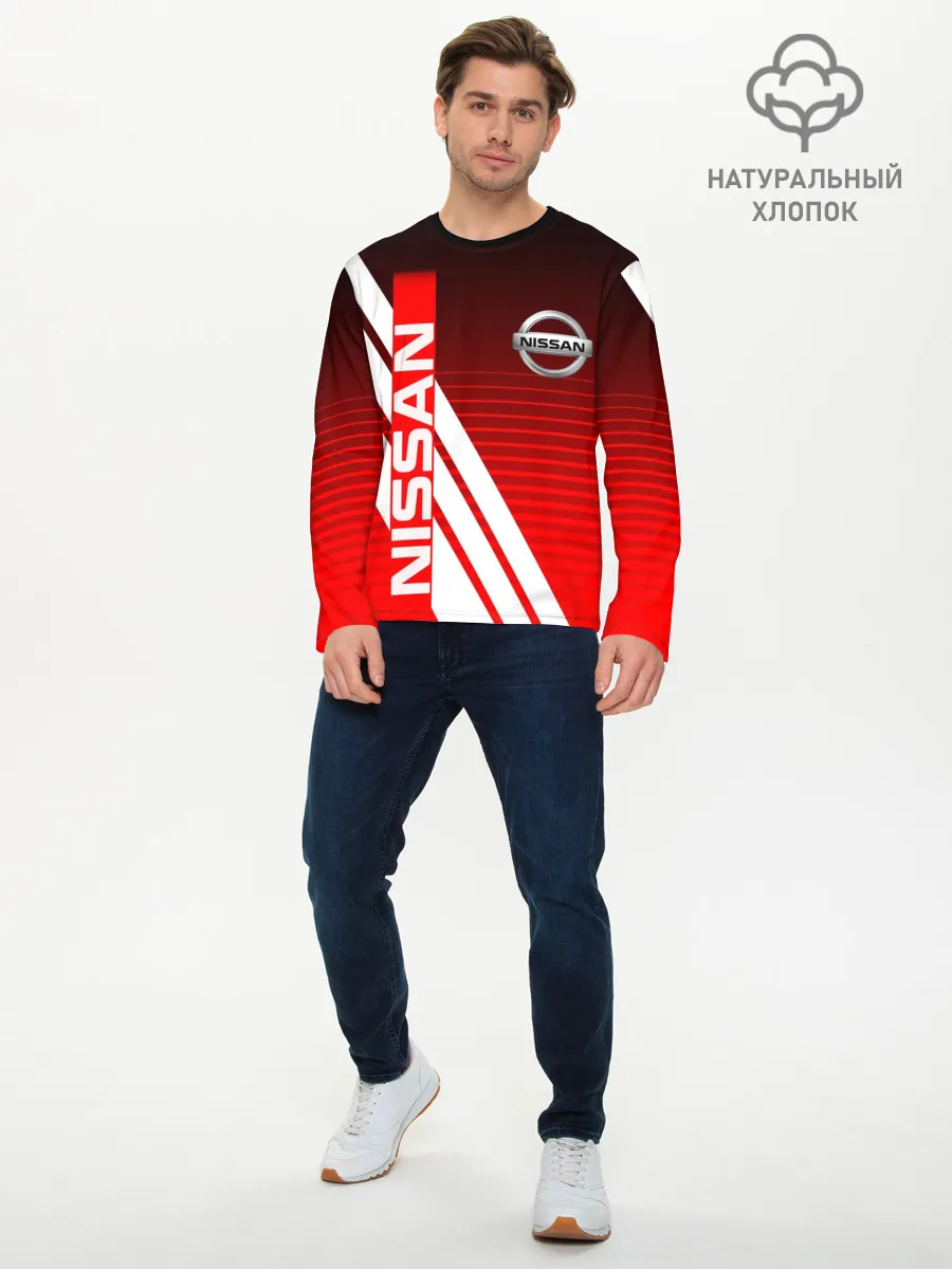 Мужской лонгслив базовый / NISSAN / НИССАН / СПОРТ