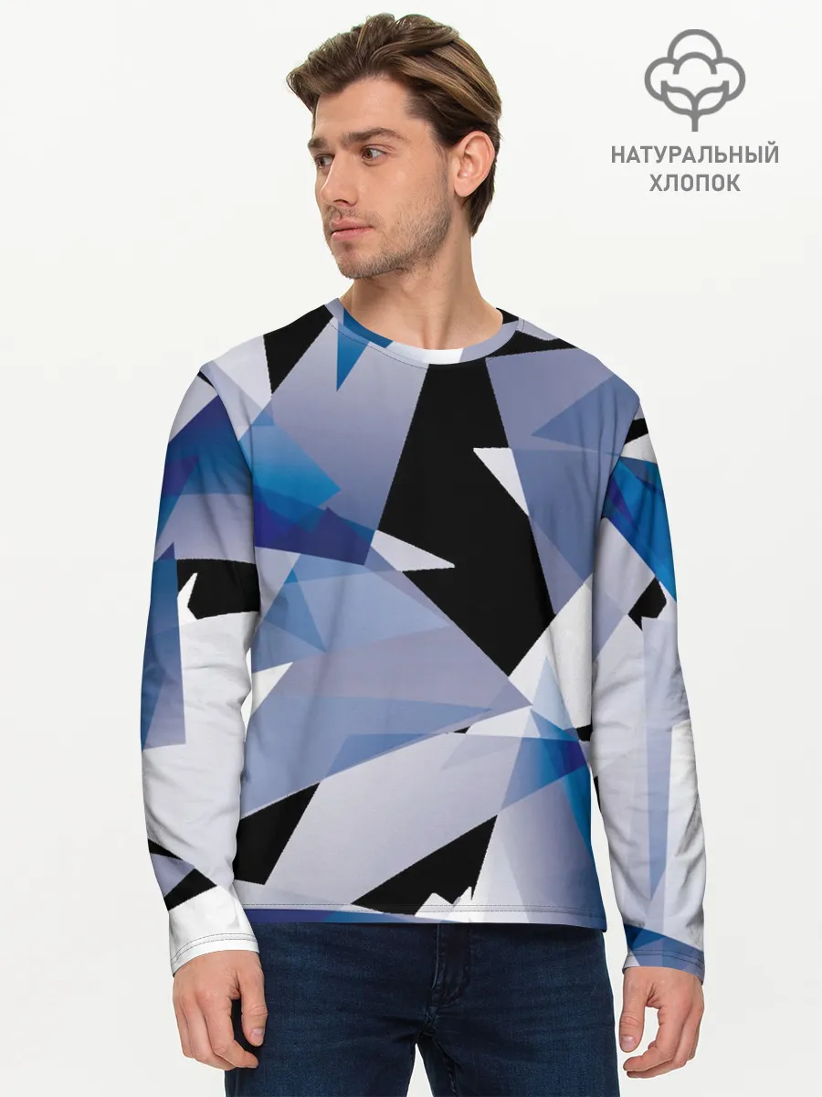 Мужской лонгслив базовый / Broken glass