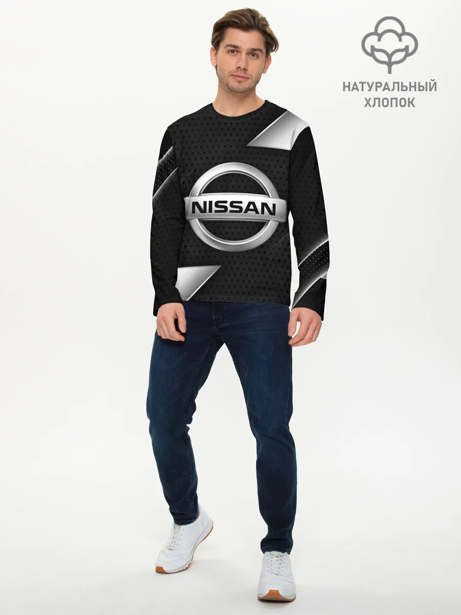 Мужской лонгслив базовый / NISSAN / НИССАН / МЕТАЛЛ