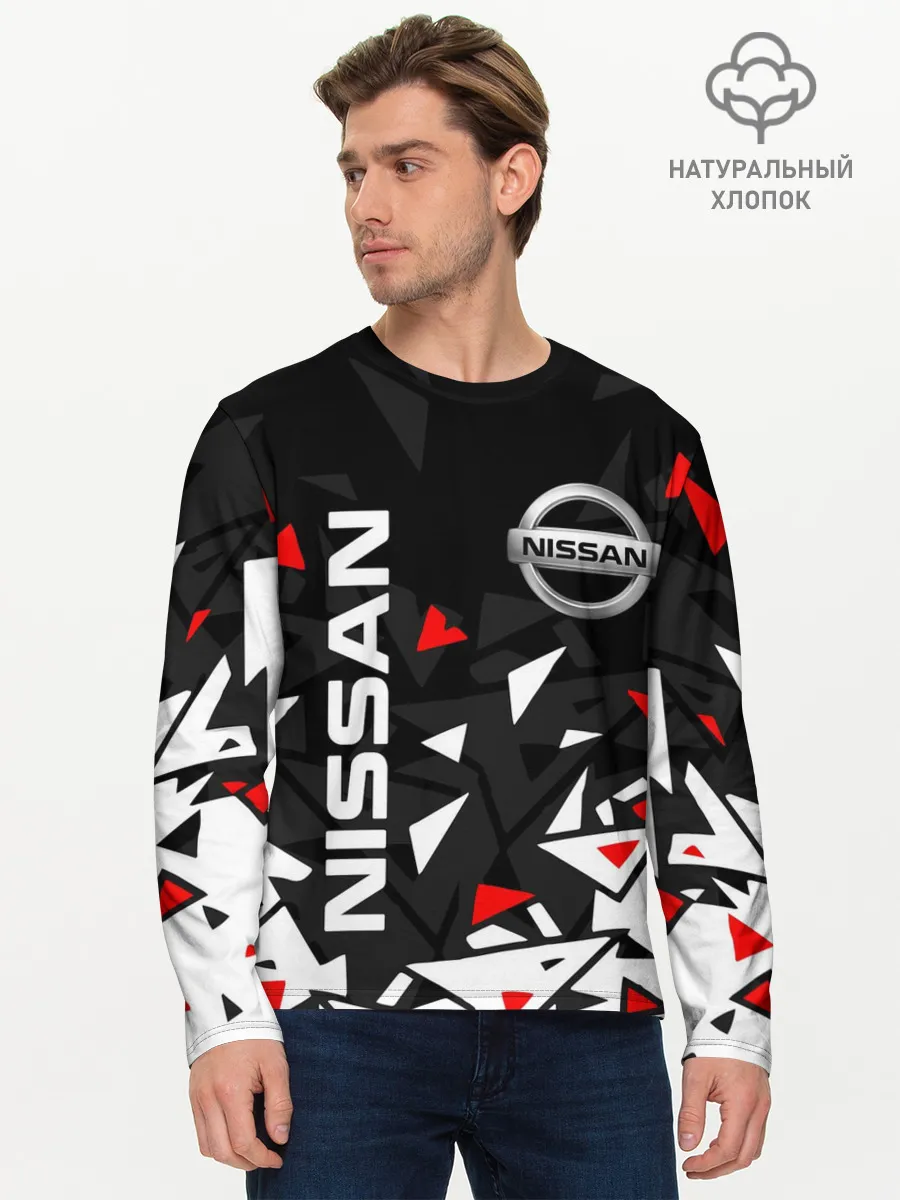 Мужской лонгслив базовый / NISSAN / НИССАН / ОСКОЛКИ