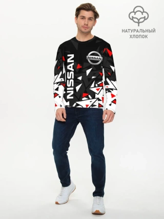 Мужской лонгслив базовый / NISSAN / НИССАН / ОСКОЛКИ
