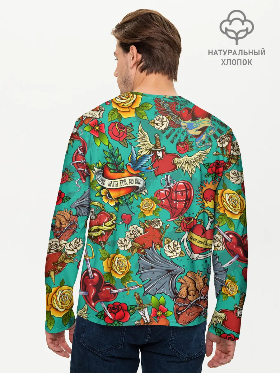 Мужской лонгслив базовый / Дела сердечные tattoo